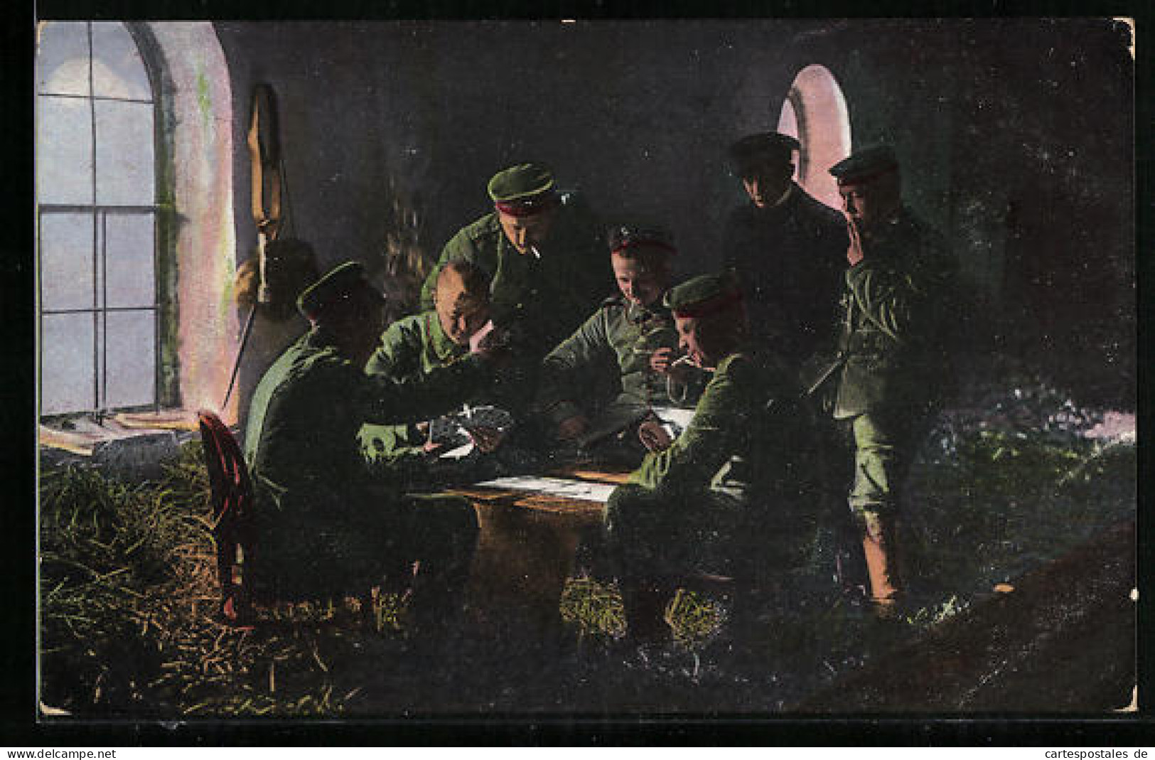 AK Soldaten Beim Karten Kloppen  - Playing Cards