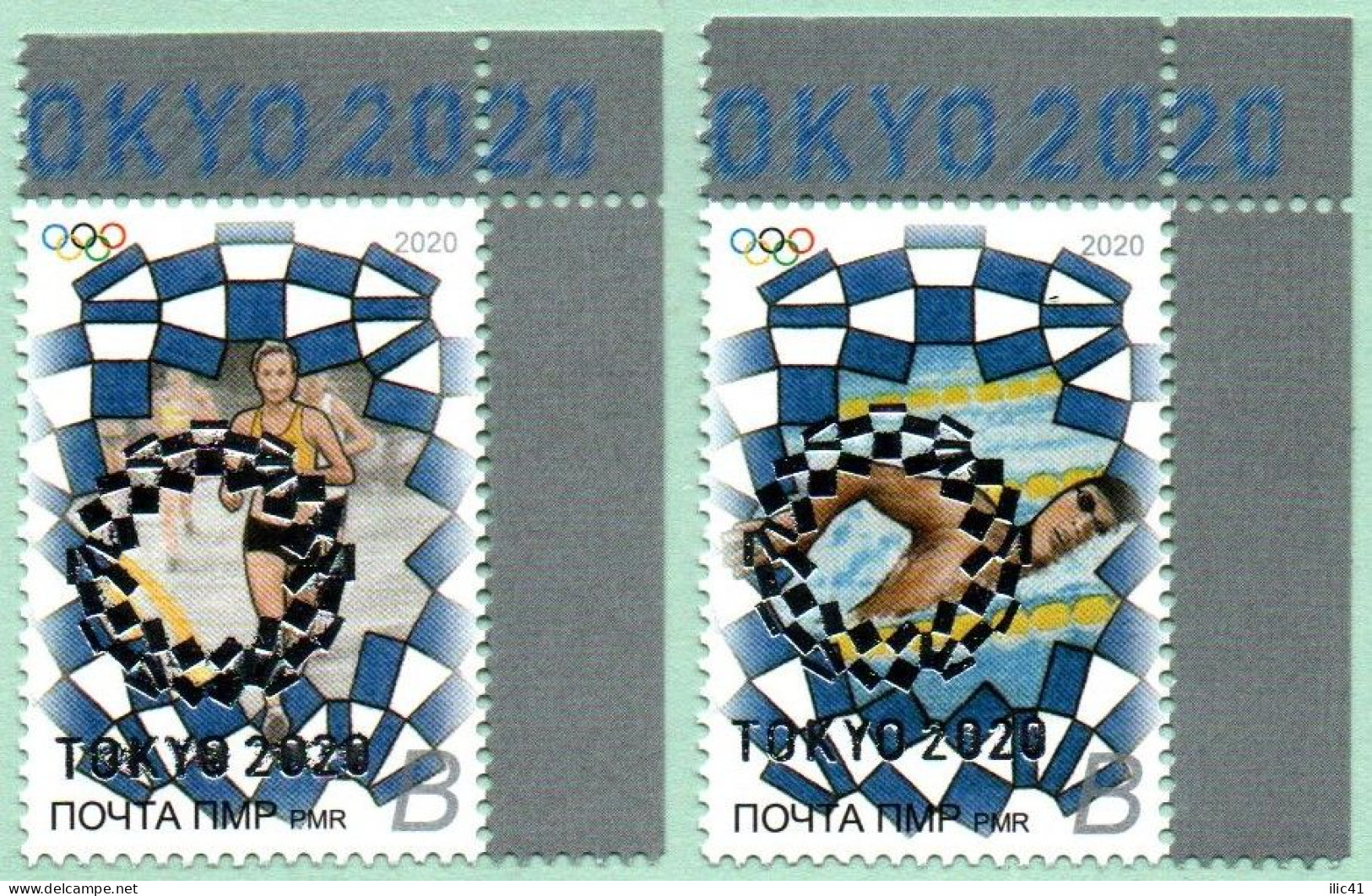 Moldova Moldavia. Transnistria.2021 New Issue . "Summer Olympic Games" Silver Stamping On Stamps 2020 - Moldova