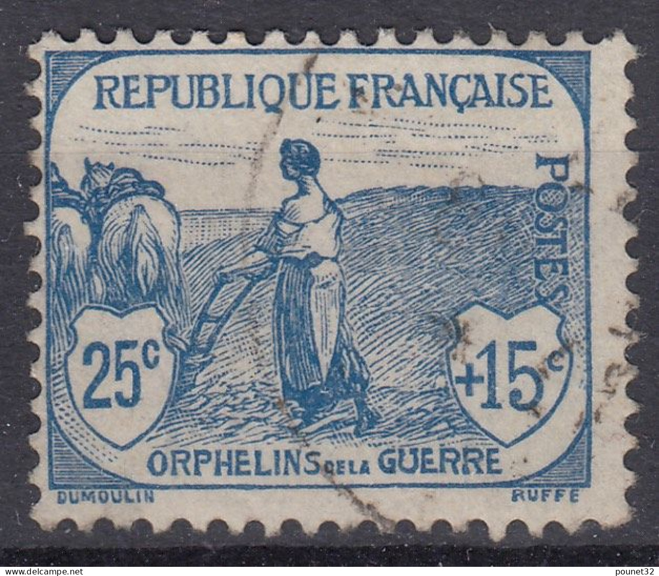 TIMBRE FRANCE 1ère ORPHELIN N° 151 OBLITERATION TRES LEGERE - COTE 65 € - Used Stamps