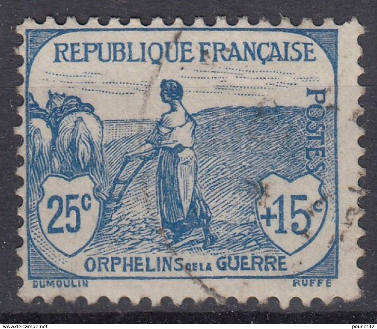 TIMBRE FRANCE 1ère ORPHELIN N° 151 OBLITERATION TRES LEGERE - COTE 65 € - Usati