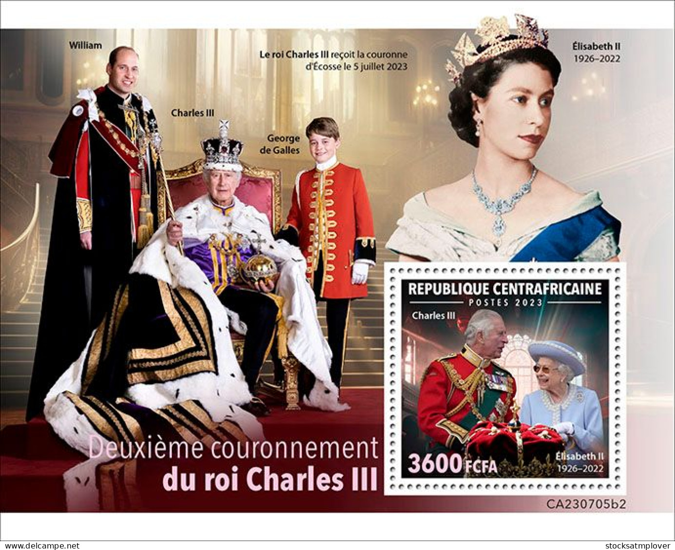 Central Africa 2023 Second Coronation Of King CharlesIII  S202403 - Zentralafrik. Republik