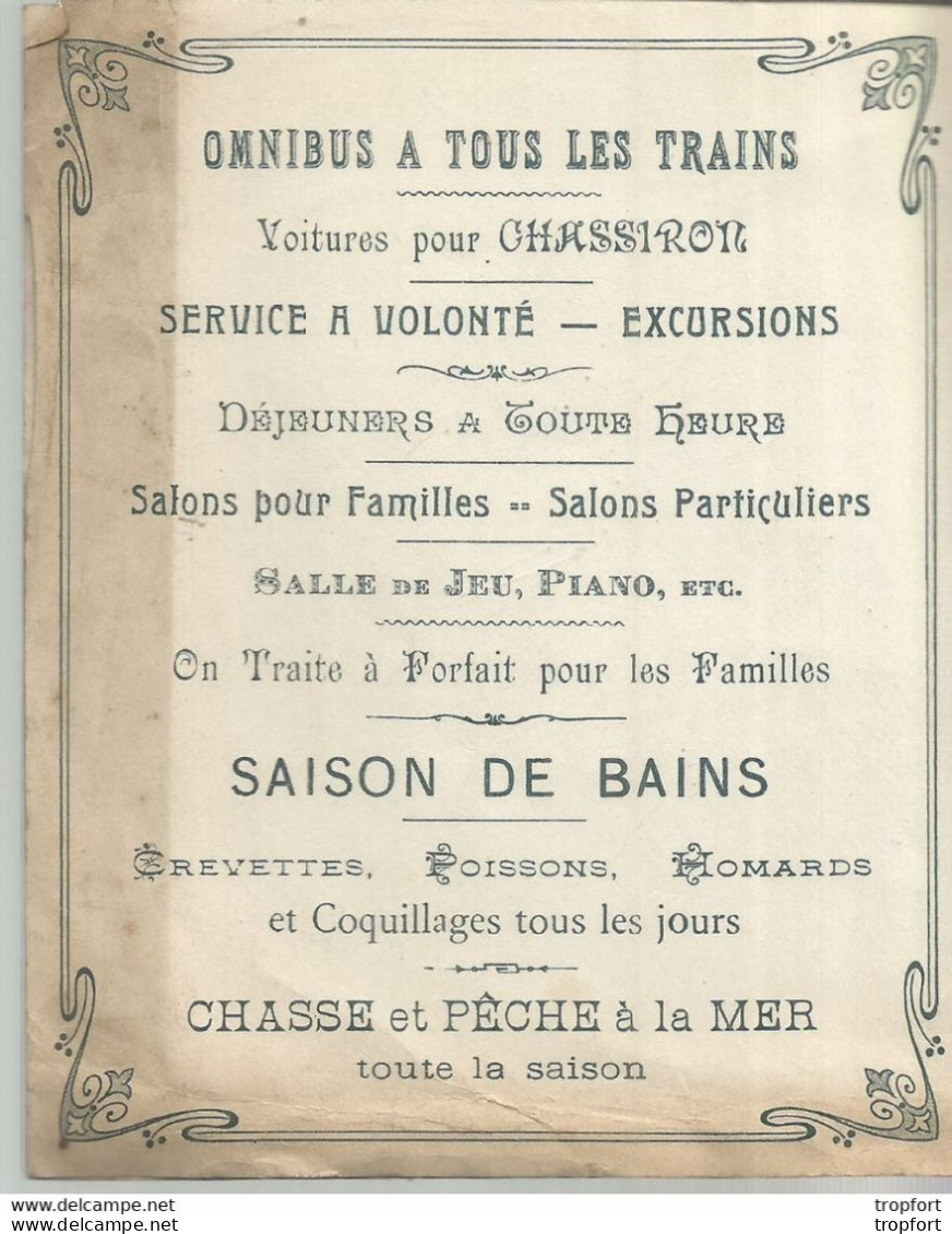 PY / Rare Feuillet Publicitaire Au PHARE De CHASSIRON HOTEL DES BAINS St DENIS D'OLERON PATOIZEAU ROUSSET - Werbung