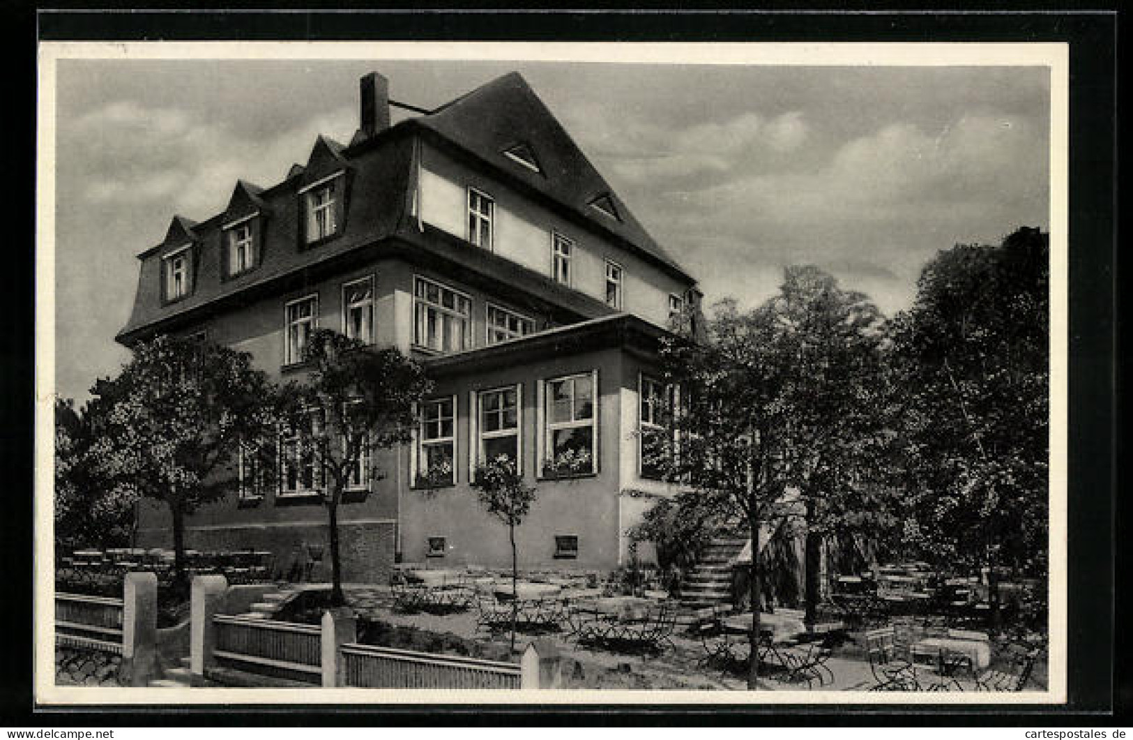 AK Augustusburg /Erzgeb., Hotel-Restaurant Und Cafe Paul Friedrich Mit Garten  - Augustusburg