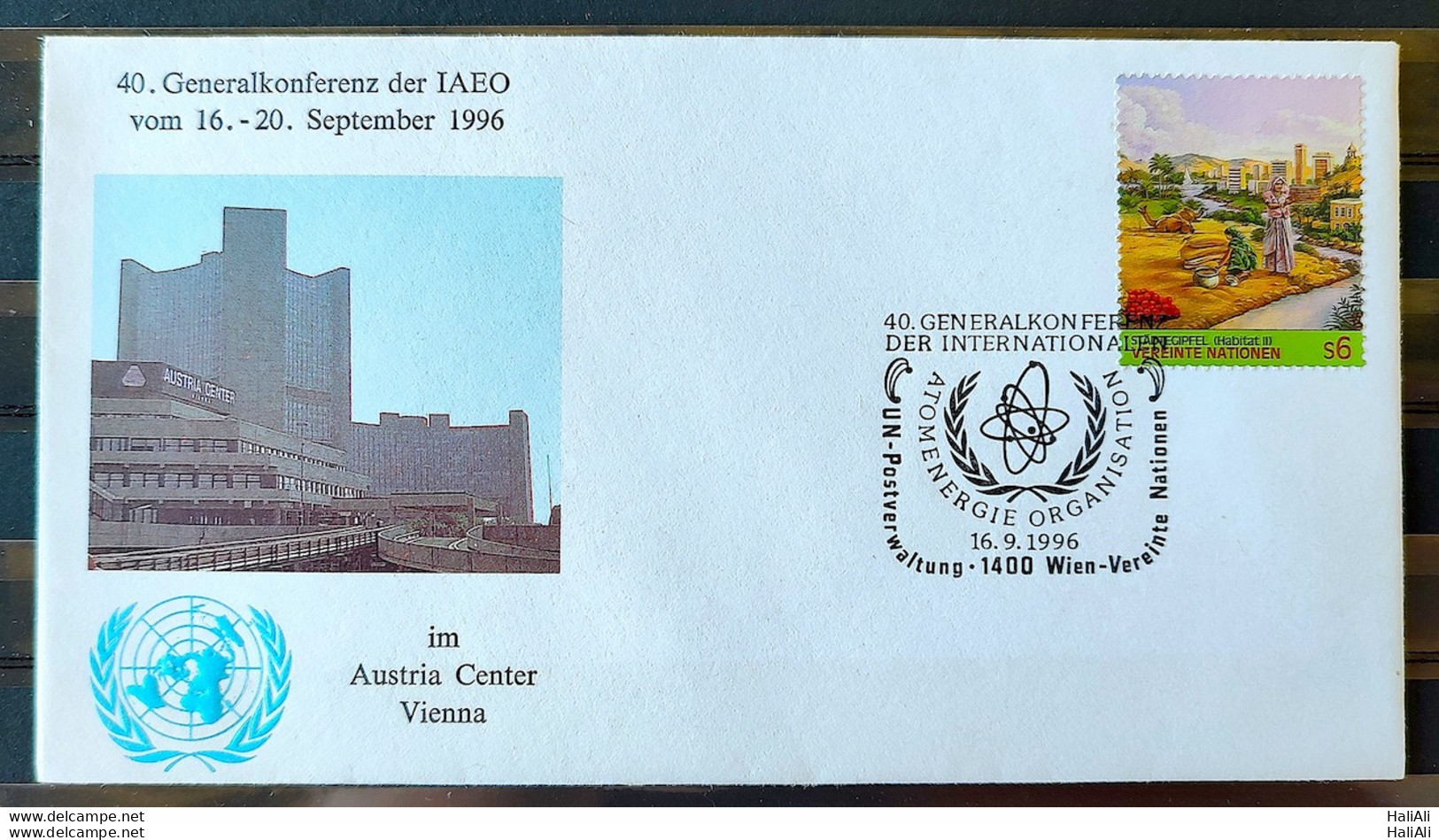 Envelope FDC 000 1996 Nations United Austria Energy 1 - FDC