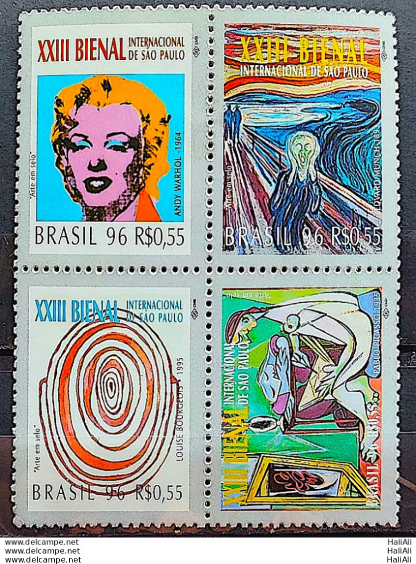 C 2014 Brazil Stamp Biennial Of Sao Paulo Wahro Munch Bourgeois Picasso 1996 Complete Series - Ungebraucht