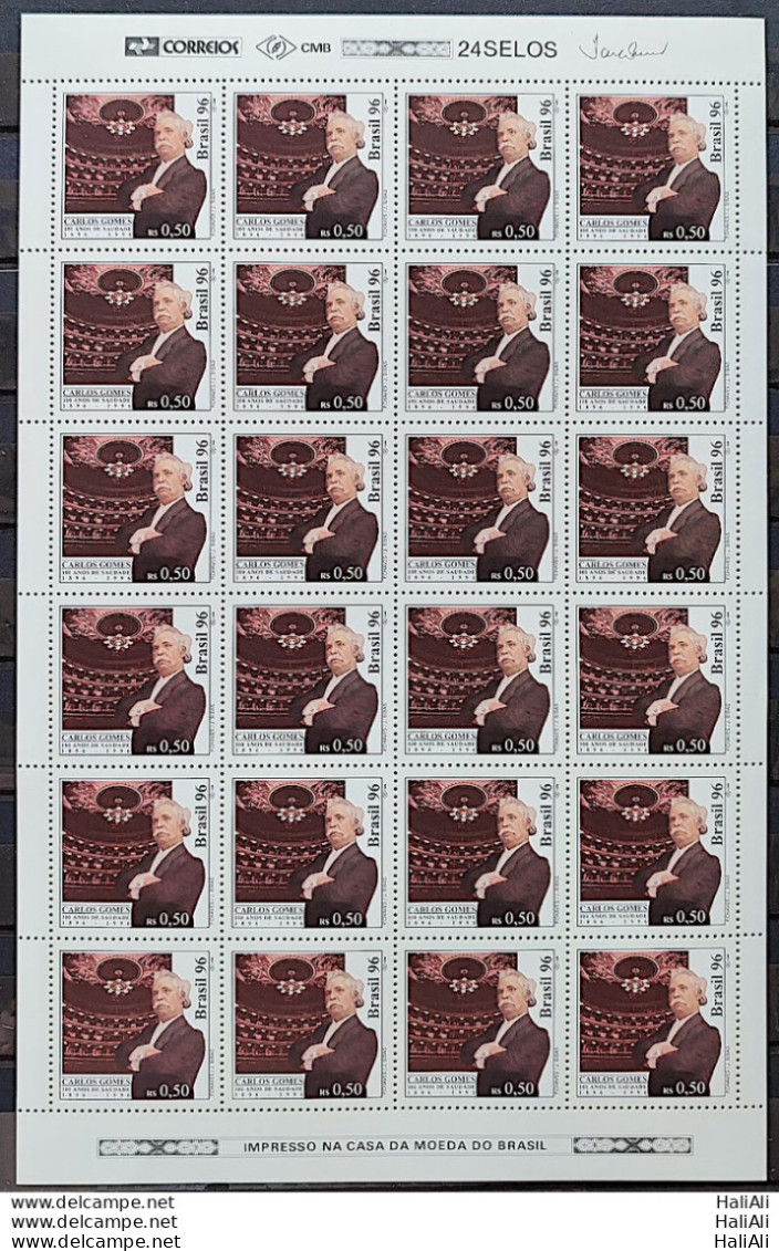 C 2006 Brazil Stamp 100 Years Carlos Gomes Music 1996 Sheet - Unused Stamps