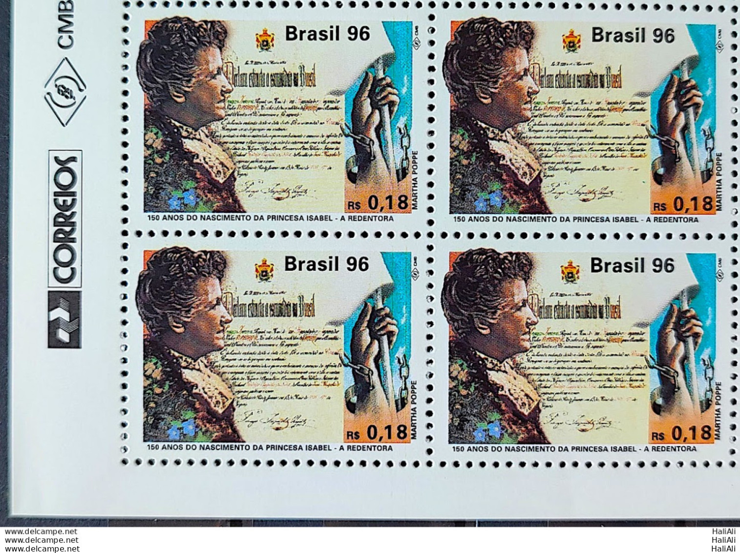 C 2005 Brazil Stamp Princess Isabel Monarchy 1996 Block Of 4 Vignette Correios - Nuovi