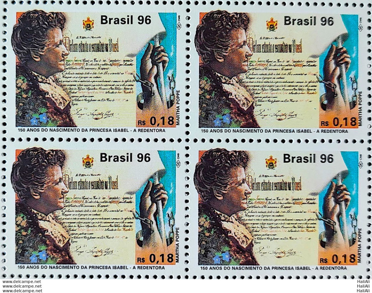 C 2005 Brazil Stamp Princess Isabel Monarchy 1996 Block Of 4 - Nuovi