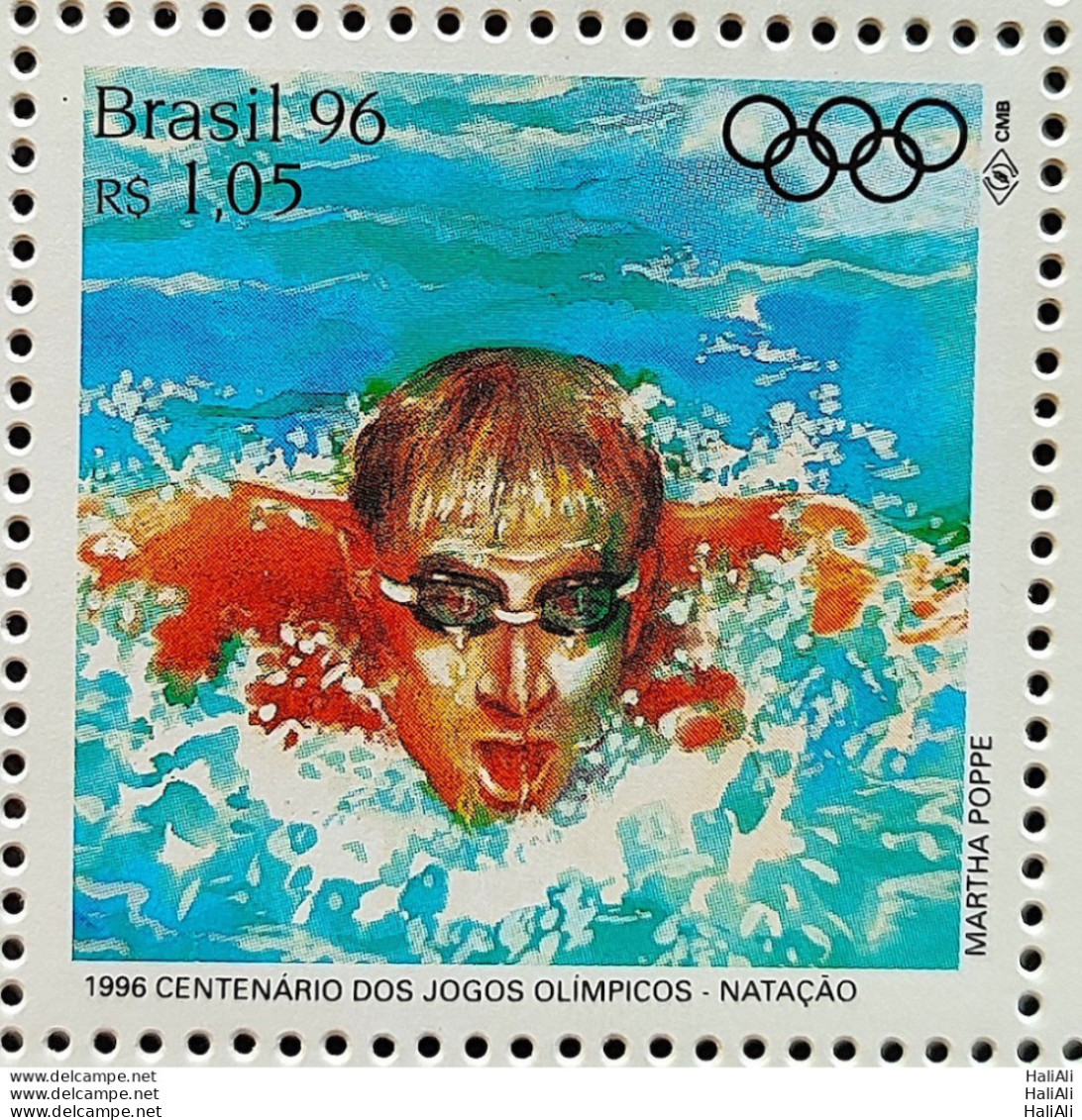 C 1999 Brazil Stamp 100 Years Olympic Games Atlanta 1996 Swimming - Nuovi