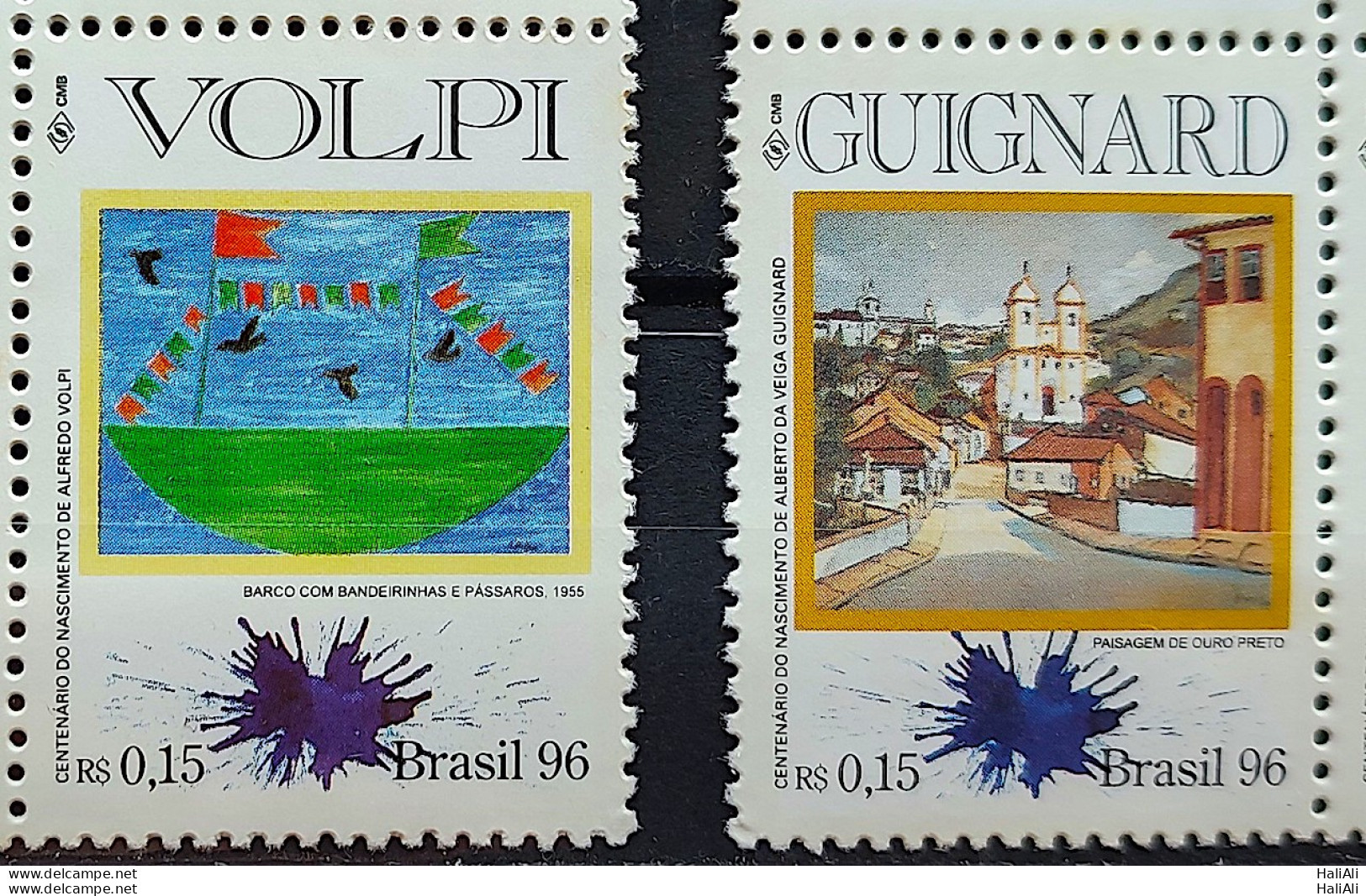 C 1988 Brazil Stamp Alfredo Volpi And Alberto Da Veiga Guignard Art 1996 Complete Series - Ongebruikt