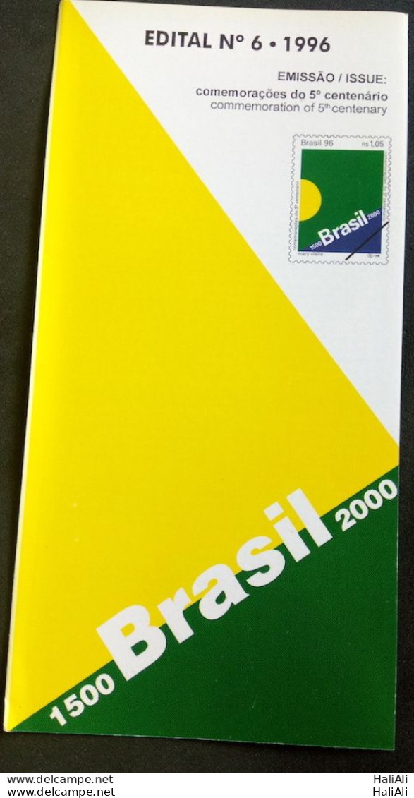 Brochure Brazil Edital 1996 06 5th Centenary Brazil Without Stamp - Briefe U. Dokumente