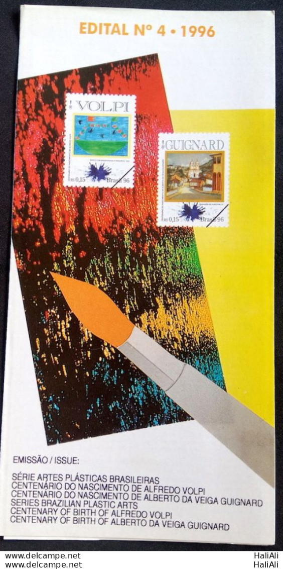 Brochure Brazil Edital 1996 04 Visual Arts Volpi Without Stamp - Lettres & Documents