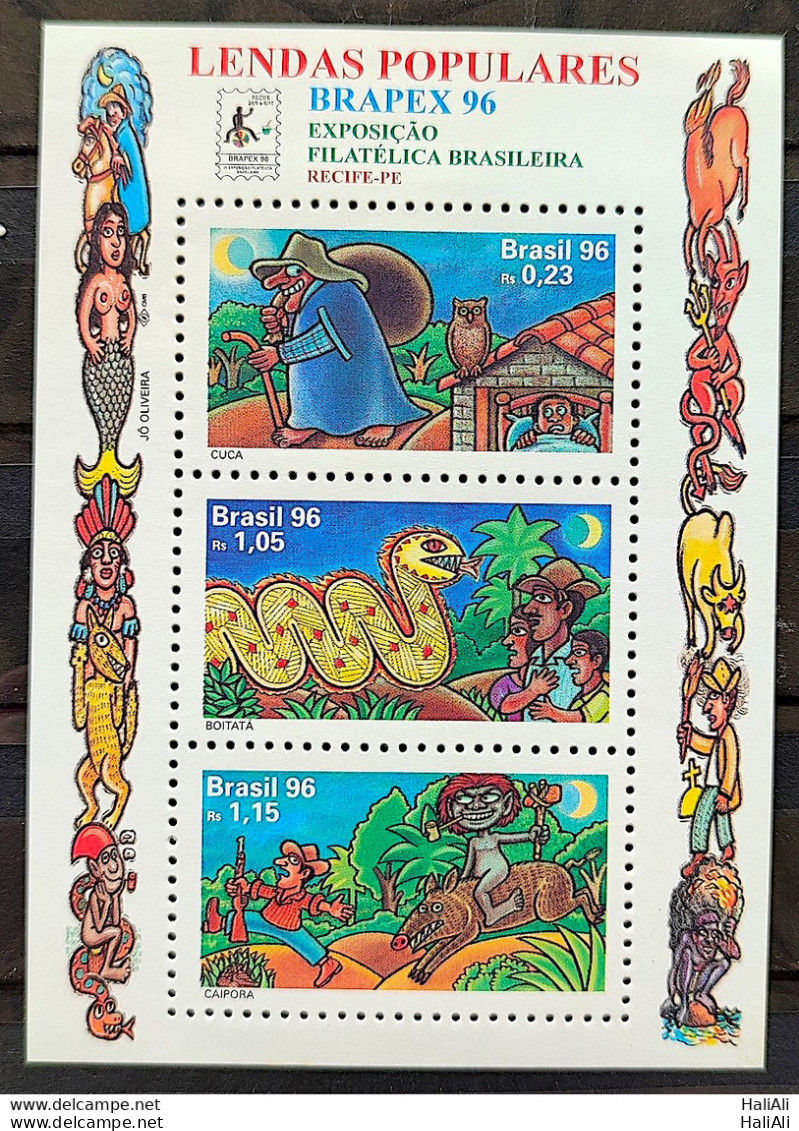 B 106 Brazil Stamp Popular Legends Brapex Charges 1996 - Neufs