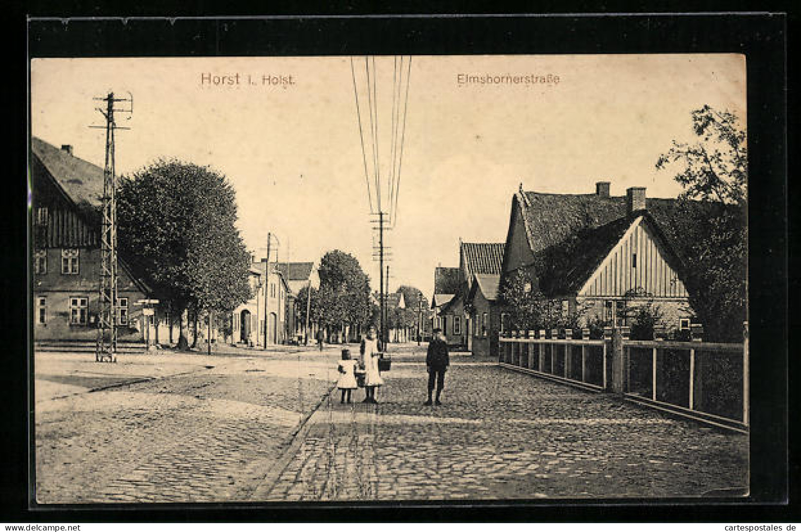 AK Horst I. Holst., Elmshornerstrasse Mit Anwohnern  - Elmshorn