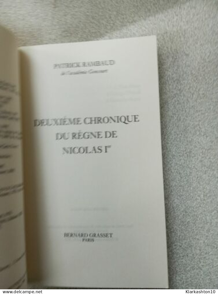 Deuxième Chronique Du Règne De Nicolas Ier - Autres & Non Classés