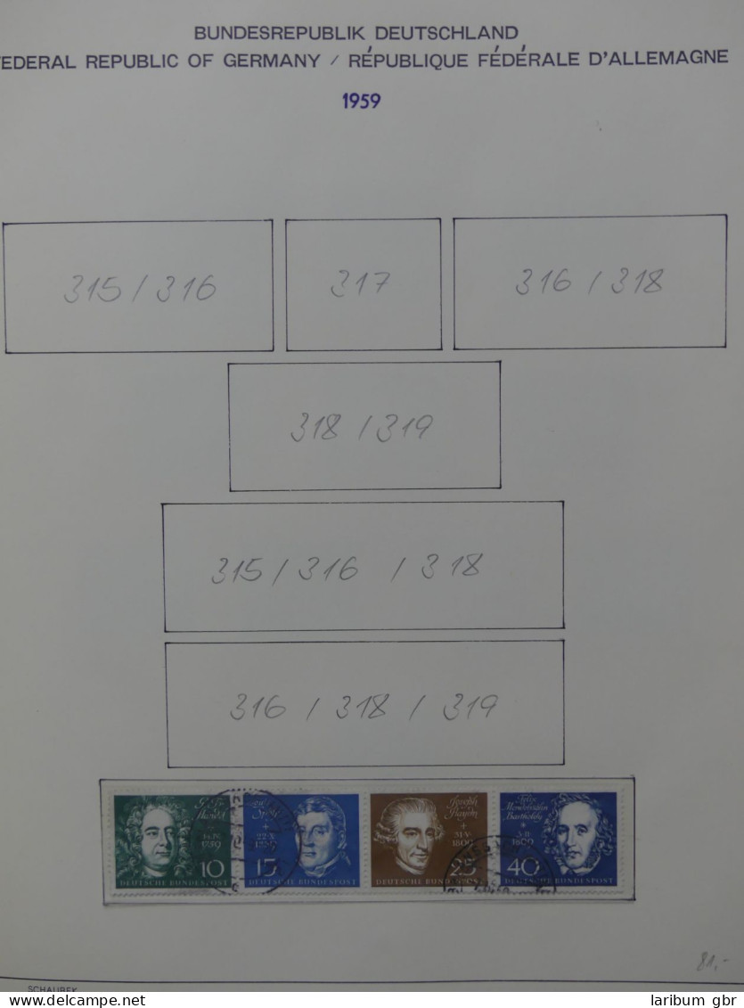 BRD Bund Sammlung oft dual mit schönen Stempeln und hinten guten Zd #LX615