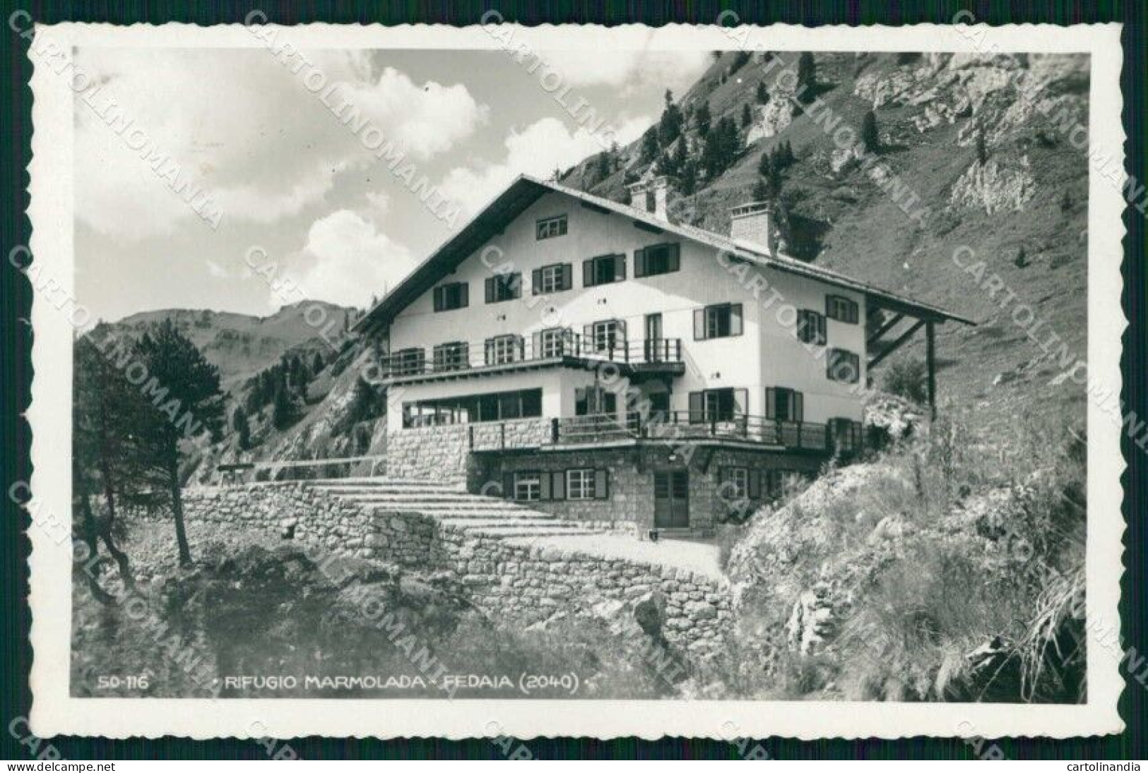 Belluno Passo Fedaia Rifugio Marmolada Foto Cartolina RB9288 - Belluno