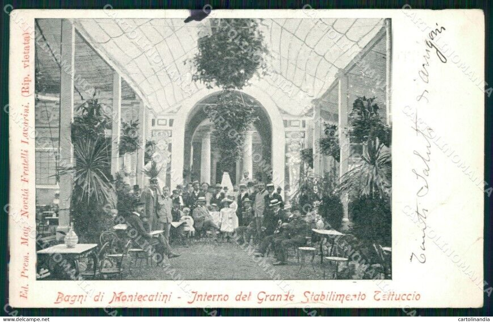 Pistoia Montecatini Stabilimento Tettuccio MACCHIA Cartolina WX1888 - Pistoia