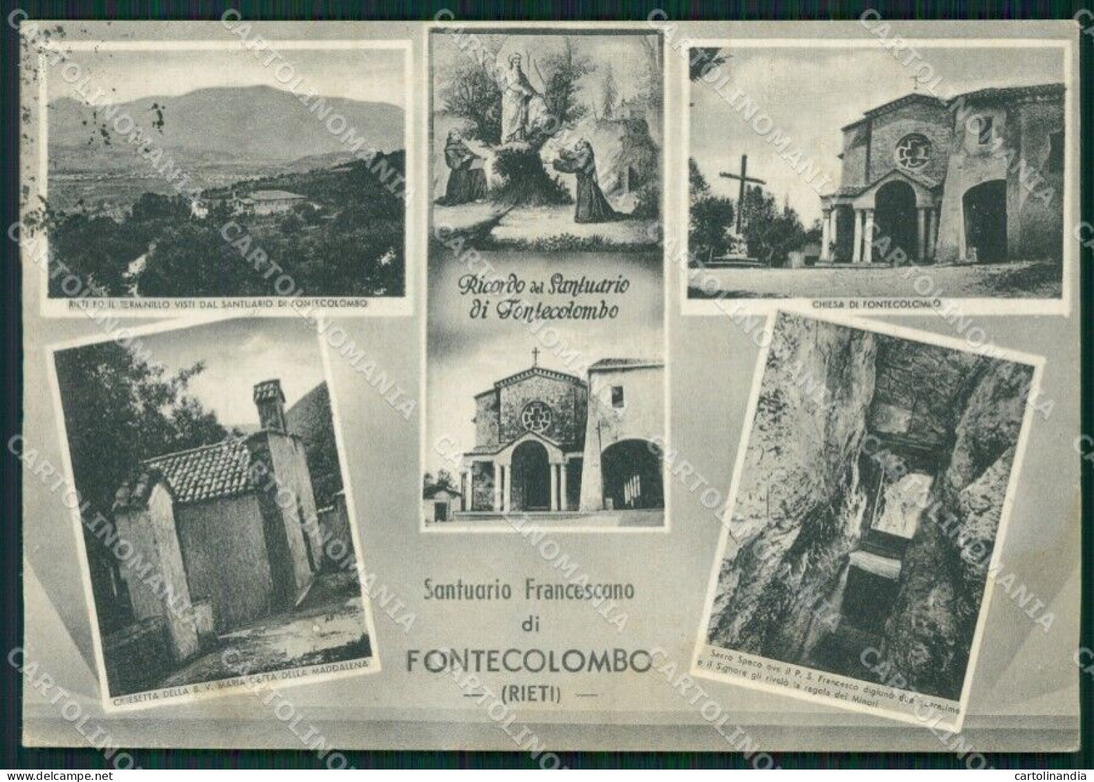 Rieti Fontecolombo Santuario MACCHIA FG Cartolina ZKM7787 - Rieti