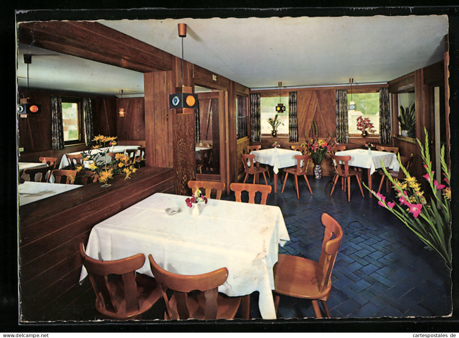 AK Esslingen-Wäldenbronn, Restaurant Zum Hirsch, Innenansicht  - Esslingen
