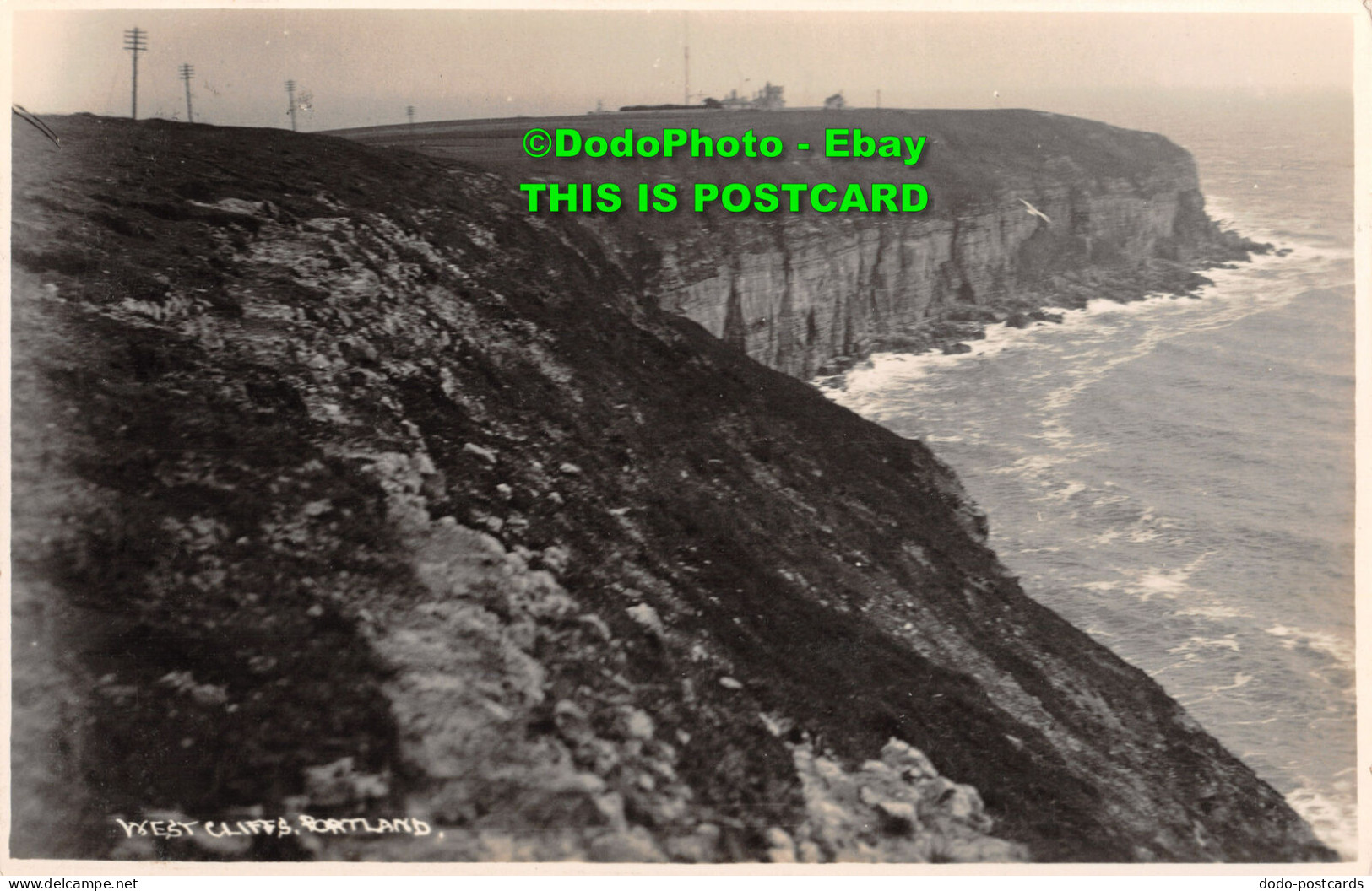 R400689 Portland. West Cliffs. RP. Postcard. 1934 - Mondo