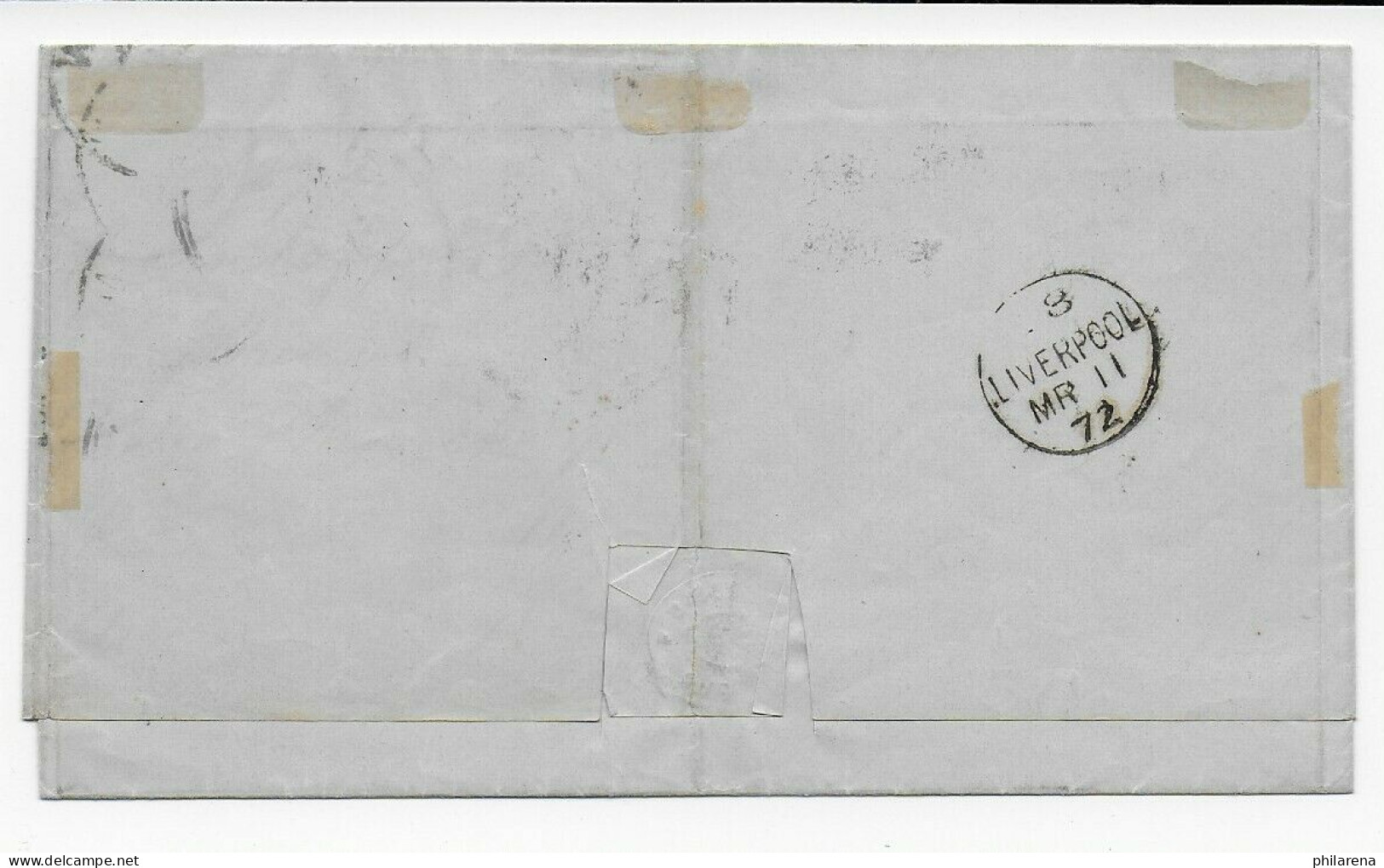 DR: MiNr. 3+5, Bremen 1872 Nach Liverpool/England - Covers & Documents