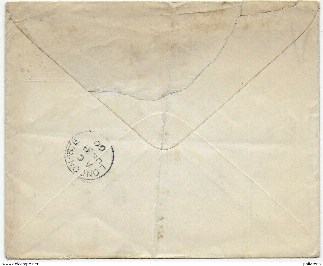 Cover To England Via London, 1900 - Sri Lanka (Ceylan) (1948-...)