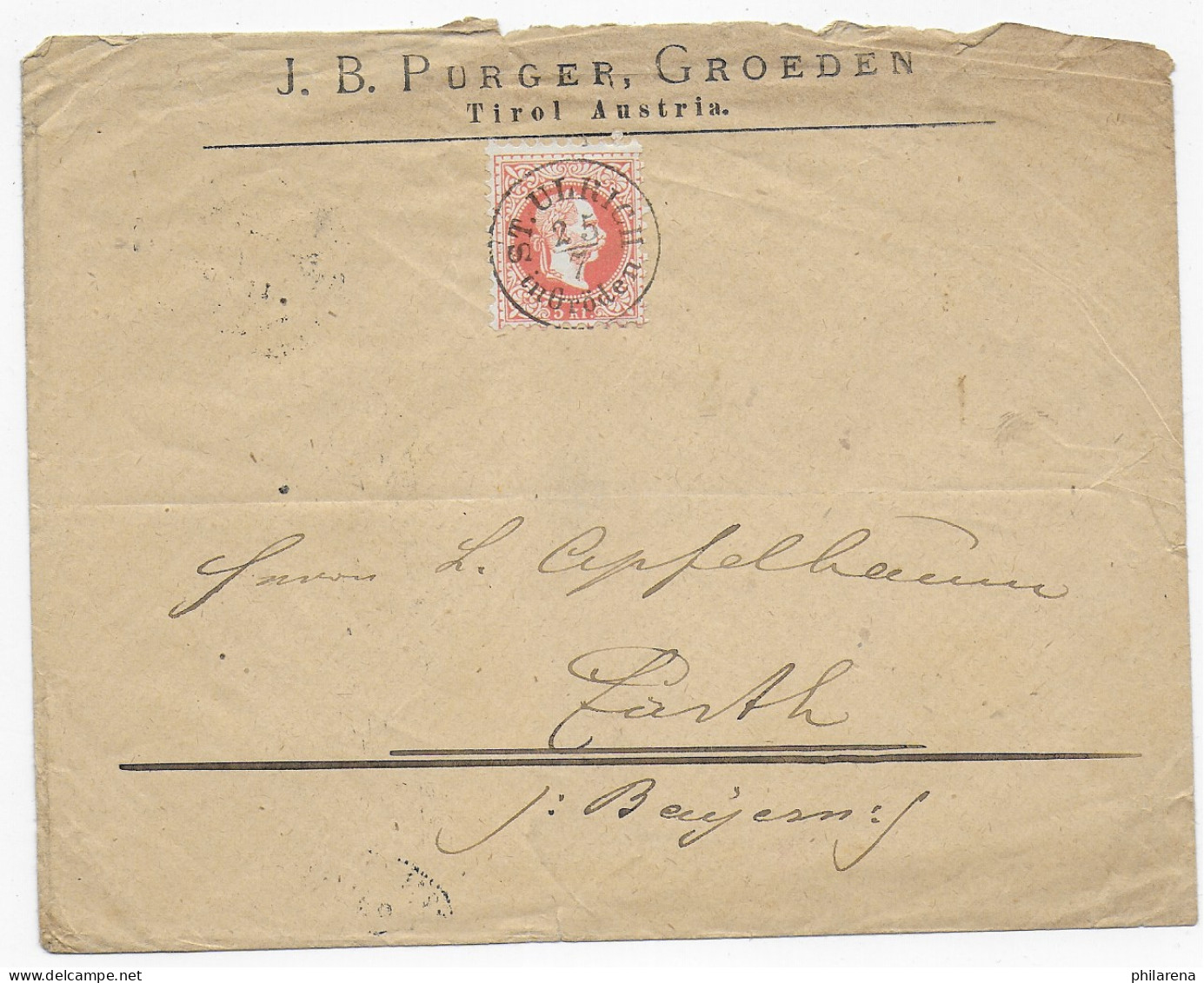 Südtürol St. Ulrich Im Gröden 1888 - Cartas & Documentos