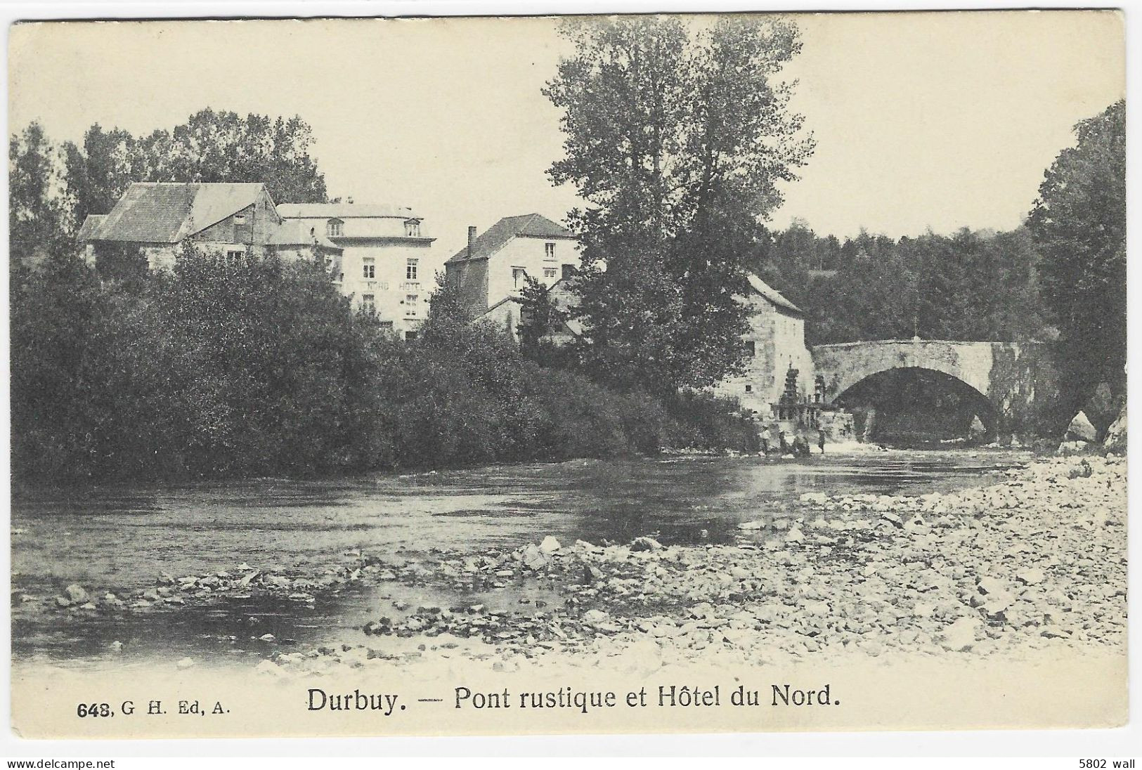 DURBUY : Pont Rustique Et Hôtel Du Nord - 1921 - Durbuy