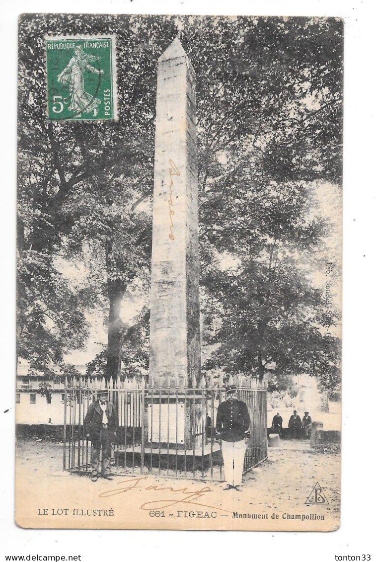 FIGEAC - 46 -  Monument Champollion -  TOUL 6 - - Figeac