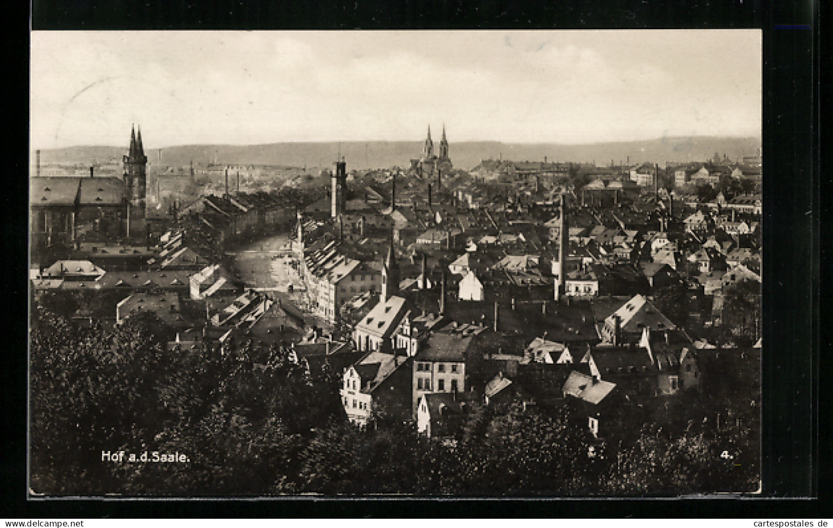 AK Hof, Panorama über Die Stadt  - Hof