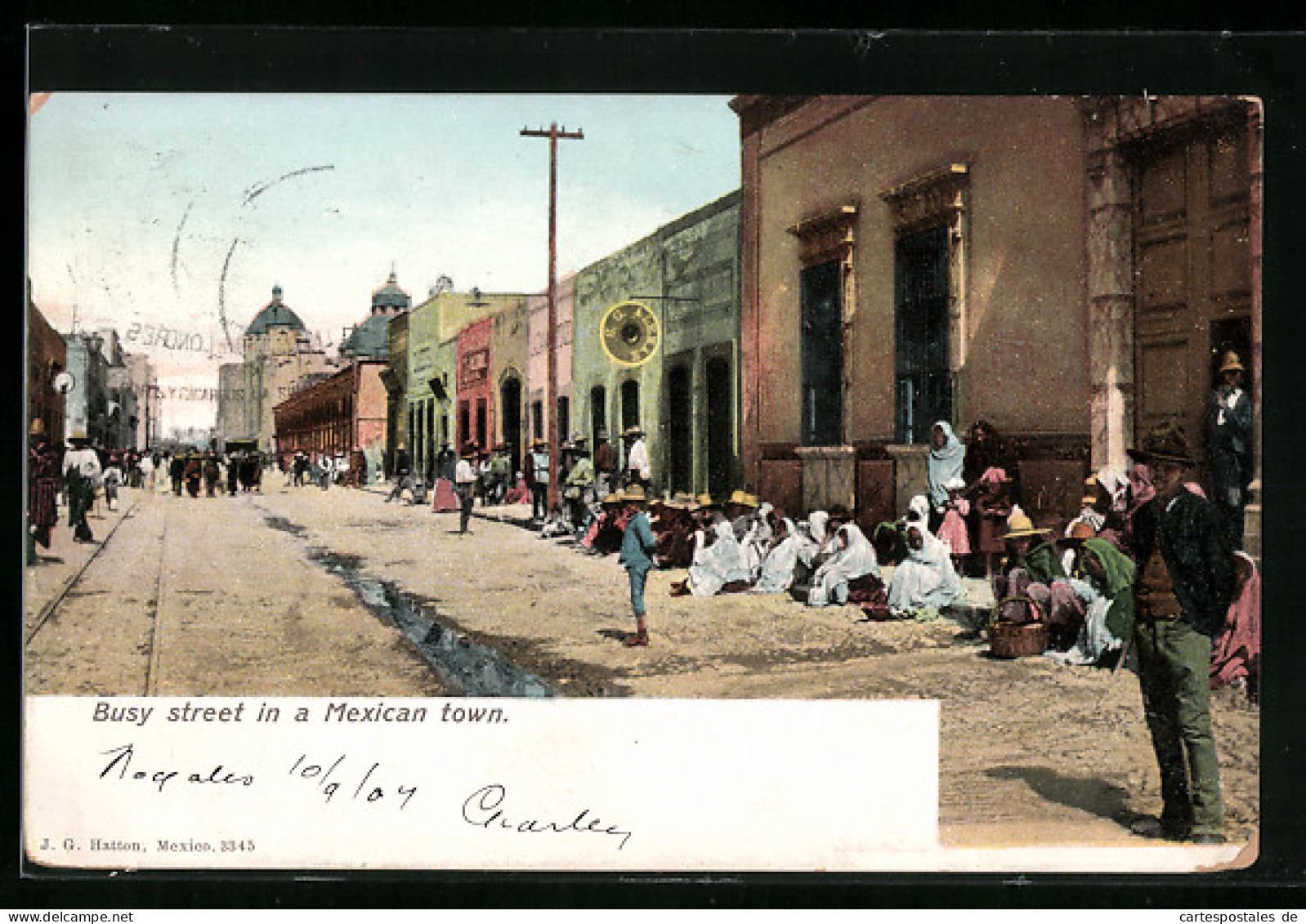 AK Mexico, Busy Street In A Mexican Town  - México