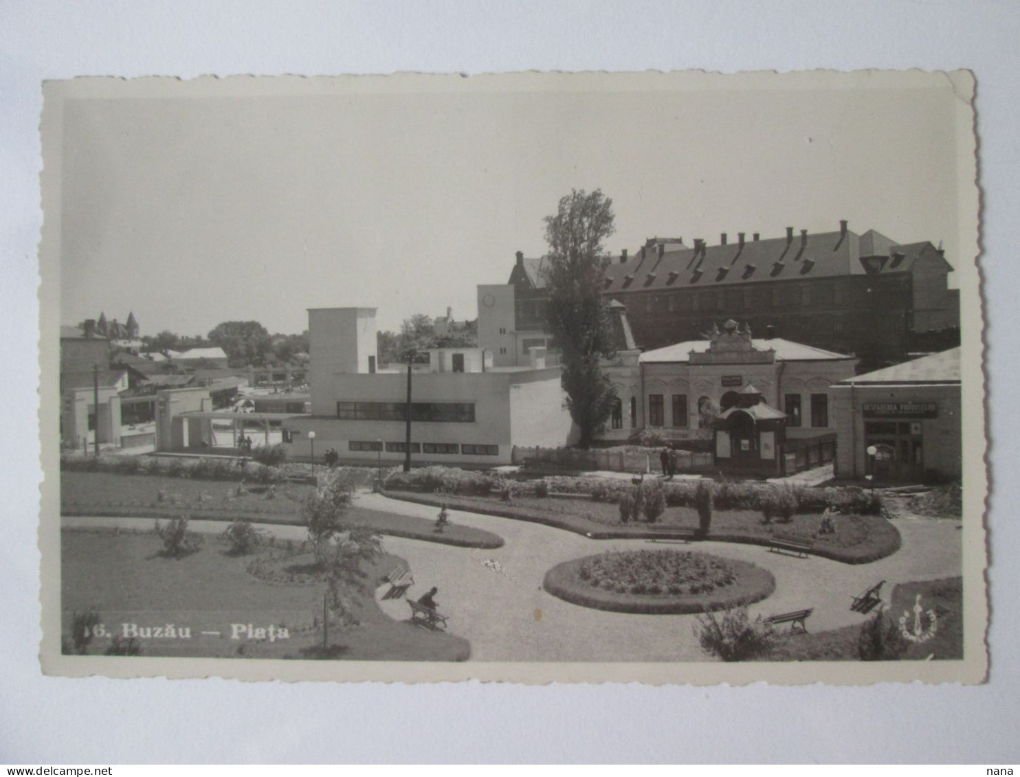 Romania-Buzau:Place Principale,magasins C.pos.photo 1937/Main Square,stores Mailed Photo Post.1937 - Rumänien