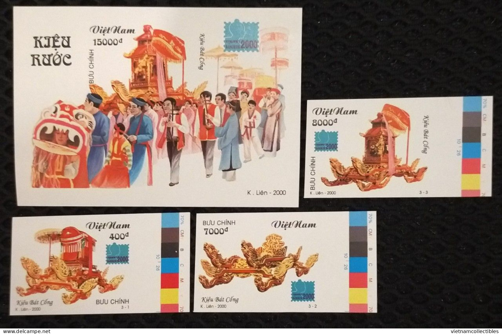 Vietnam Viet Nam MNH Imperf Stamps & Souvenir Sheet 2000 : Processional Palanquin (Ms824B) - Viêt-Nam