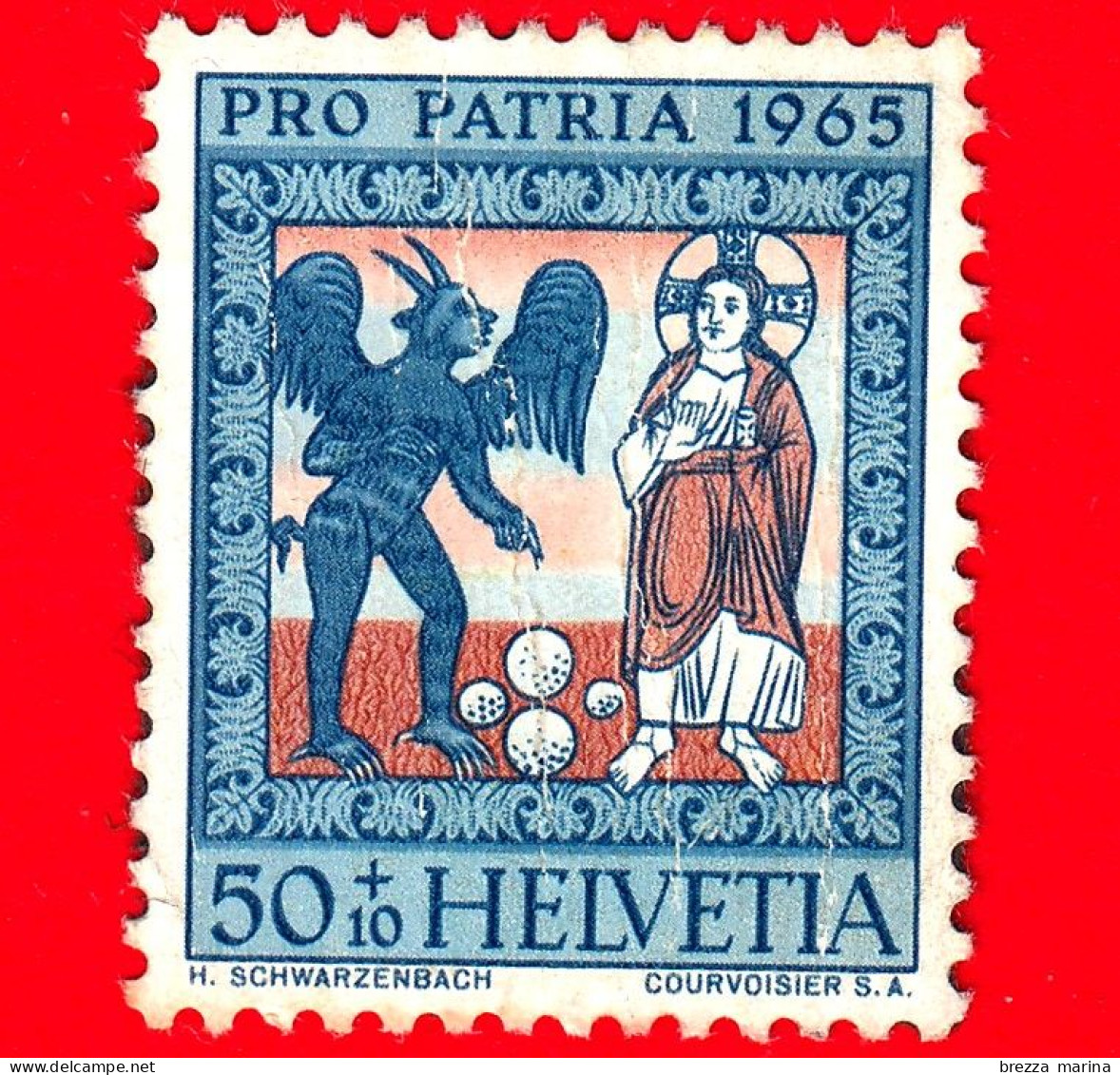 SVIZZERA - Usato - 1965 - Pro Patria - L'ultima Tentazione Di Cristo - 50+10 - Used Stamps