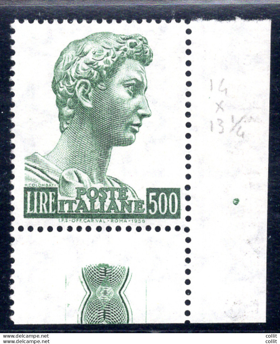 San Giorgio Lire 500  Dentellatura 14 X 13,1/4 - Variétés Et Curiosités