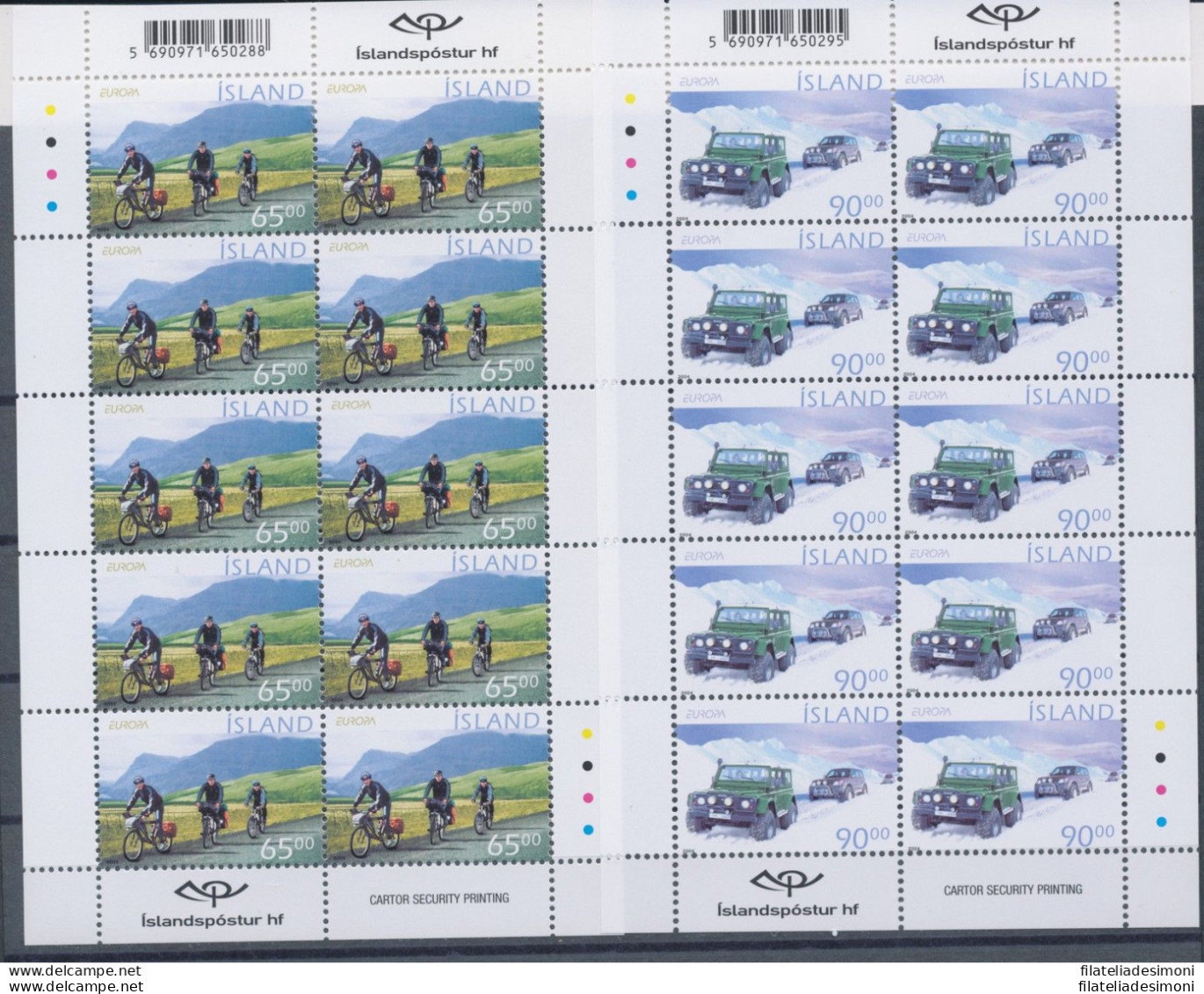 2004 EUROPA CEPT Islanda Minifogli &quot;Le Vacanze&quot;  MNH** - Otros & Sin Clasificación