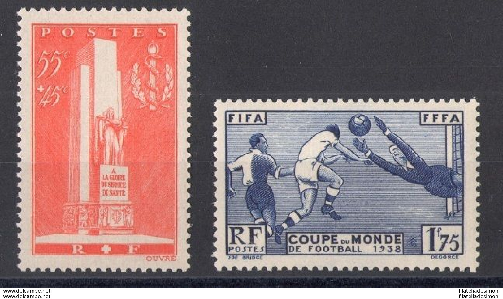 1938 FRANCIA  - N 395-396 2 Val MNH/** - Other & Unclassified