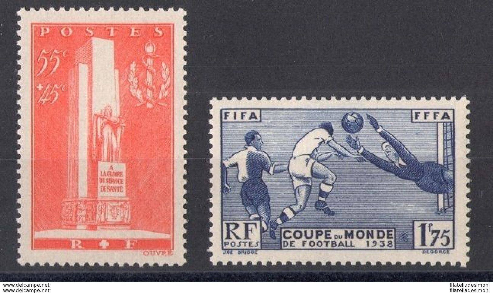 1938 FRANCIA  - N 395-396 2 Val MNH/** - Autres & Non Classés