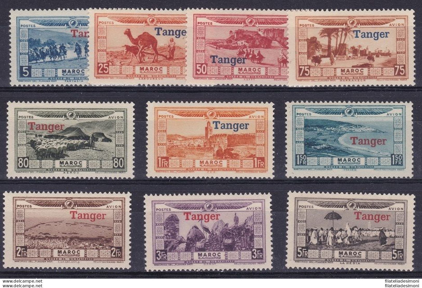 1928 TANGERI - TANGER - Yvert PA  N° 22/31  MNH/** - Altri & Non Classificati