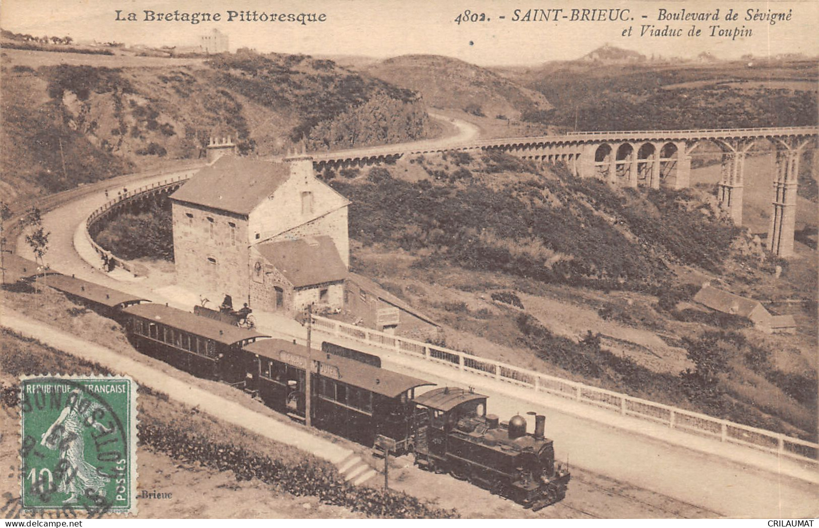 22-SAINT BRIEUC-VIADUC DE TOUPIN-LOCOMOTIVE-N 6011-C/0011 - Saint-Brieuc