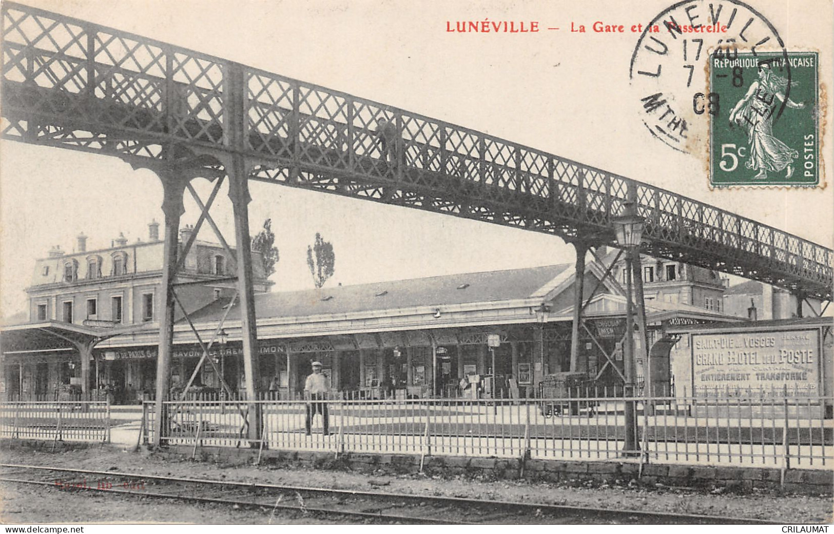 54-LUNEVILLE-PASSERELLE DE LA GARE-N 6011-B/0359 - Luneville