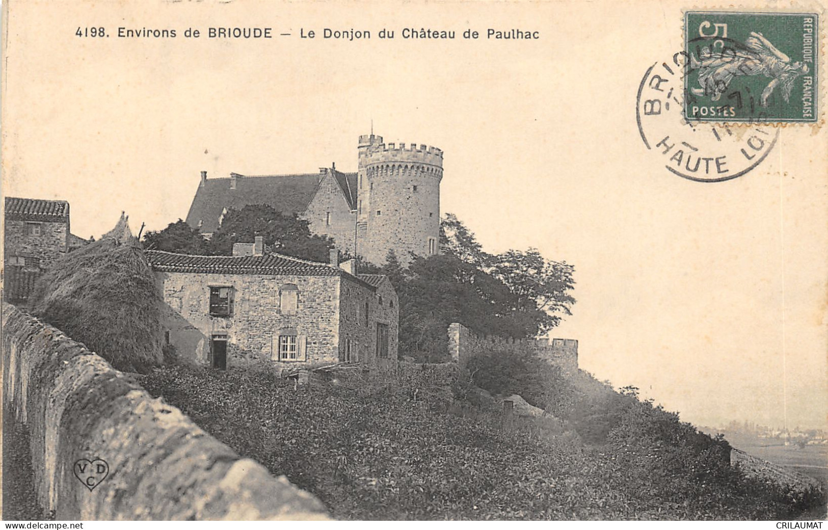 43-BRIOUDE-DONJON DU CHATEAU DE PAULHAC-N 6011-A/0031 - Brioude