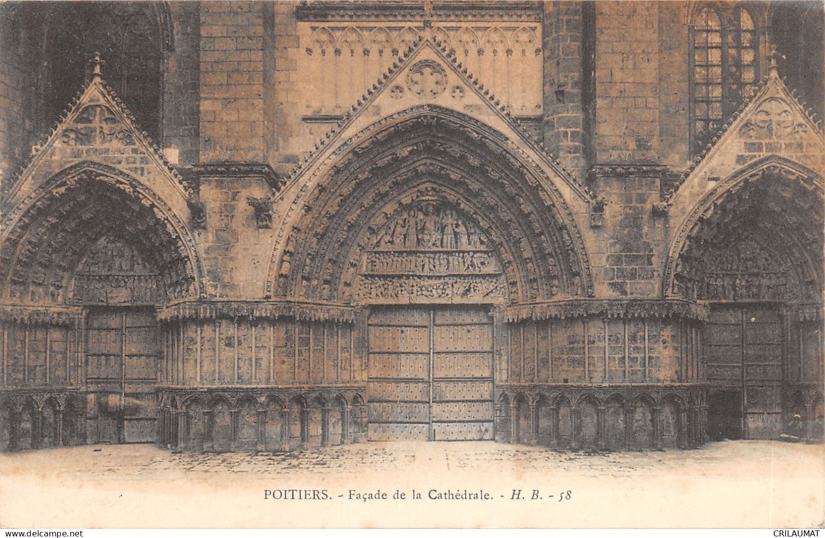 86-POITIERS-FACADE DE LA CATHEDRALE-N 6011-D/0349 - Poitiers