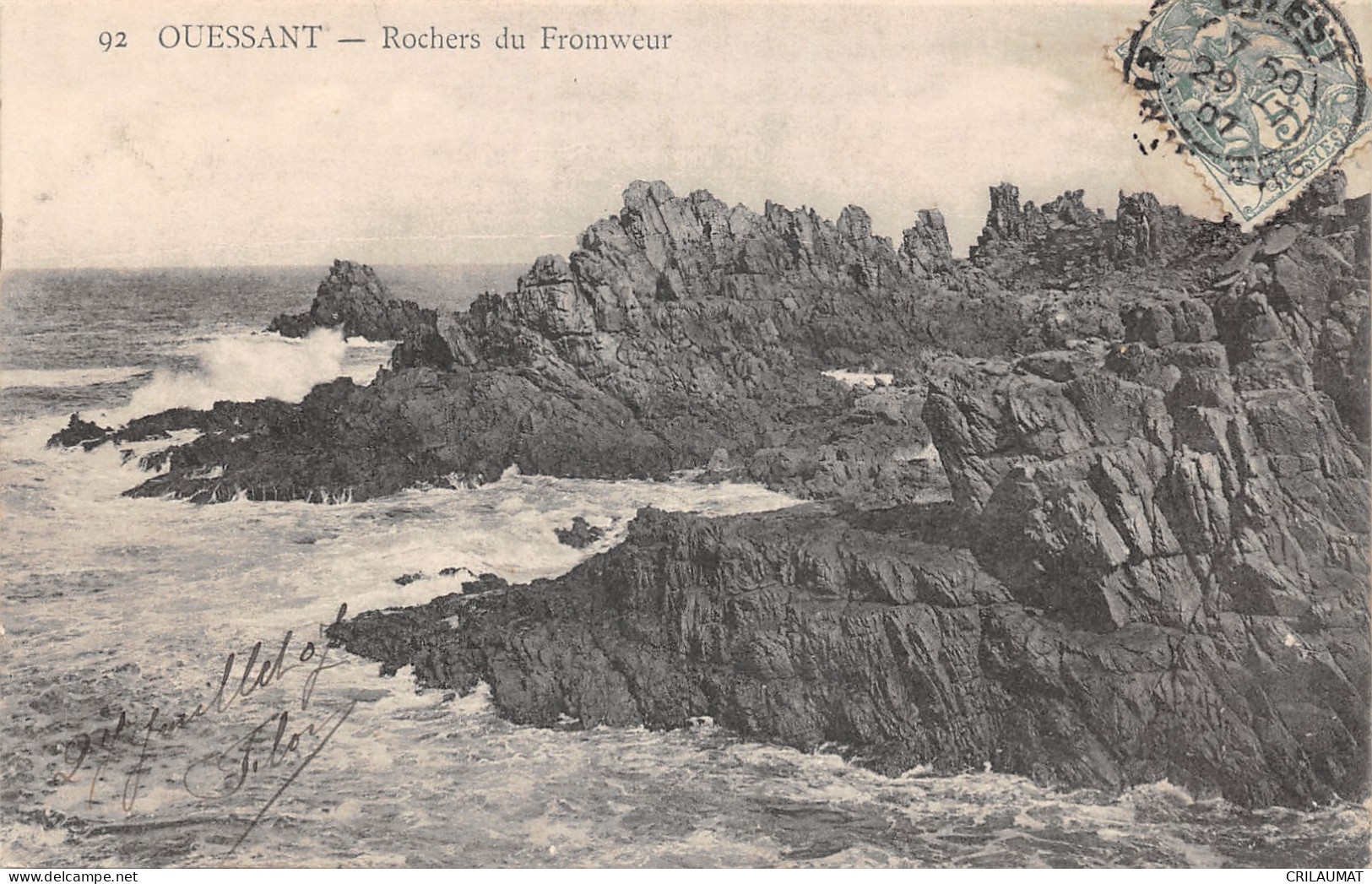 29-OUESSANT-ROCHERS DU FROMWEUR-N 6011-D/0221 - Ouessant