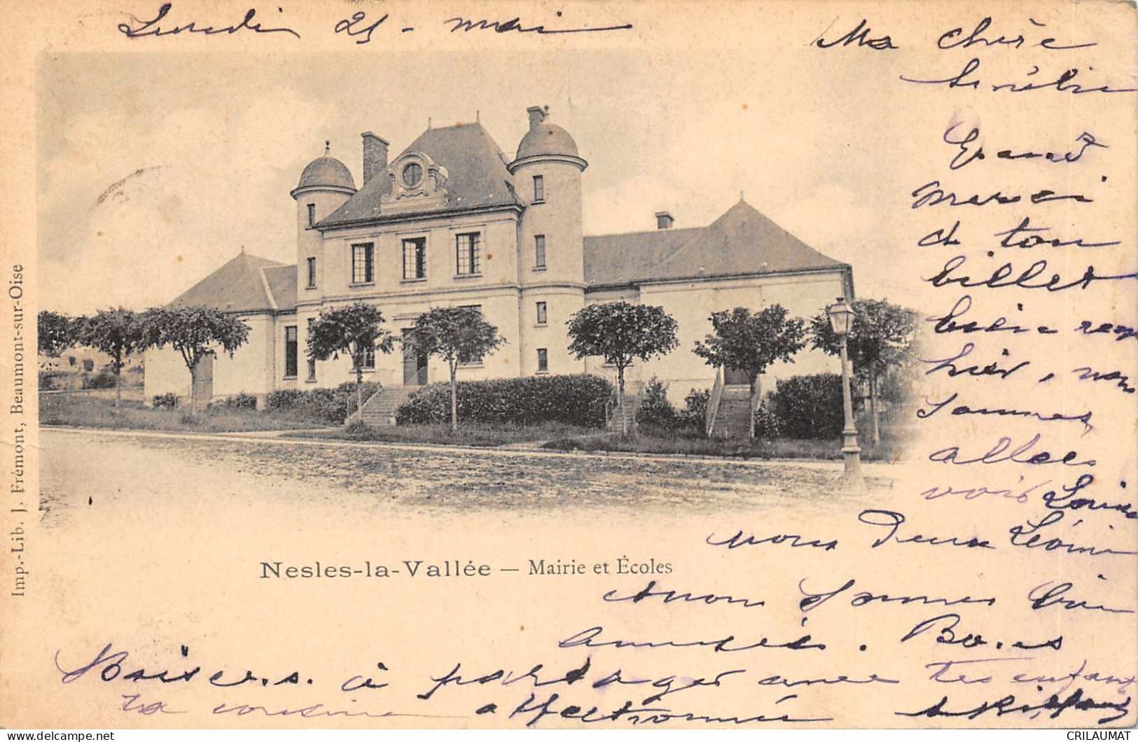 95-NESLES LA VALLEE-MAIRIE ET ECOLES-N 6011-G/0129 - Nesles-la-Vallée