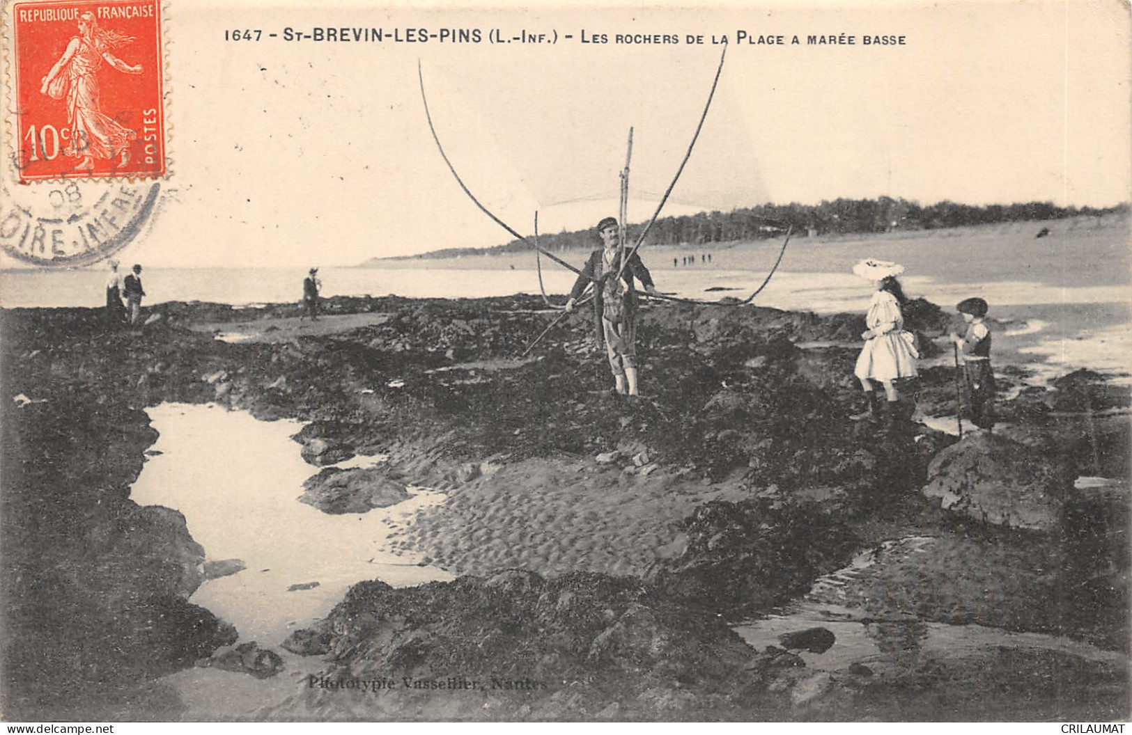 44-SAINT BREVIN LES PINS-LA PECHE A LA CREVETTE-N 6011-F/0351 - Saint-Brevin-les-Pins