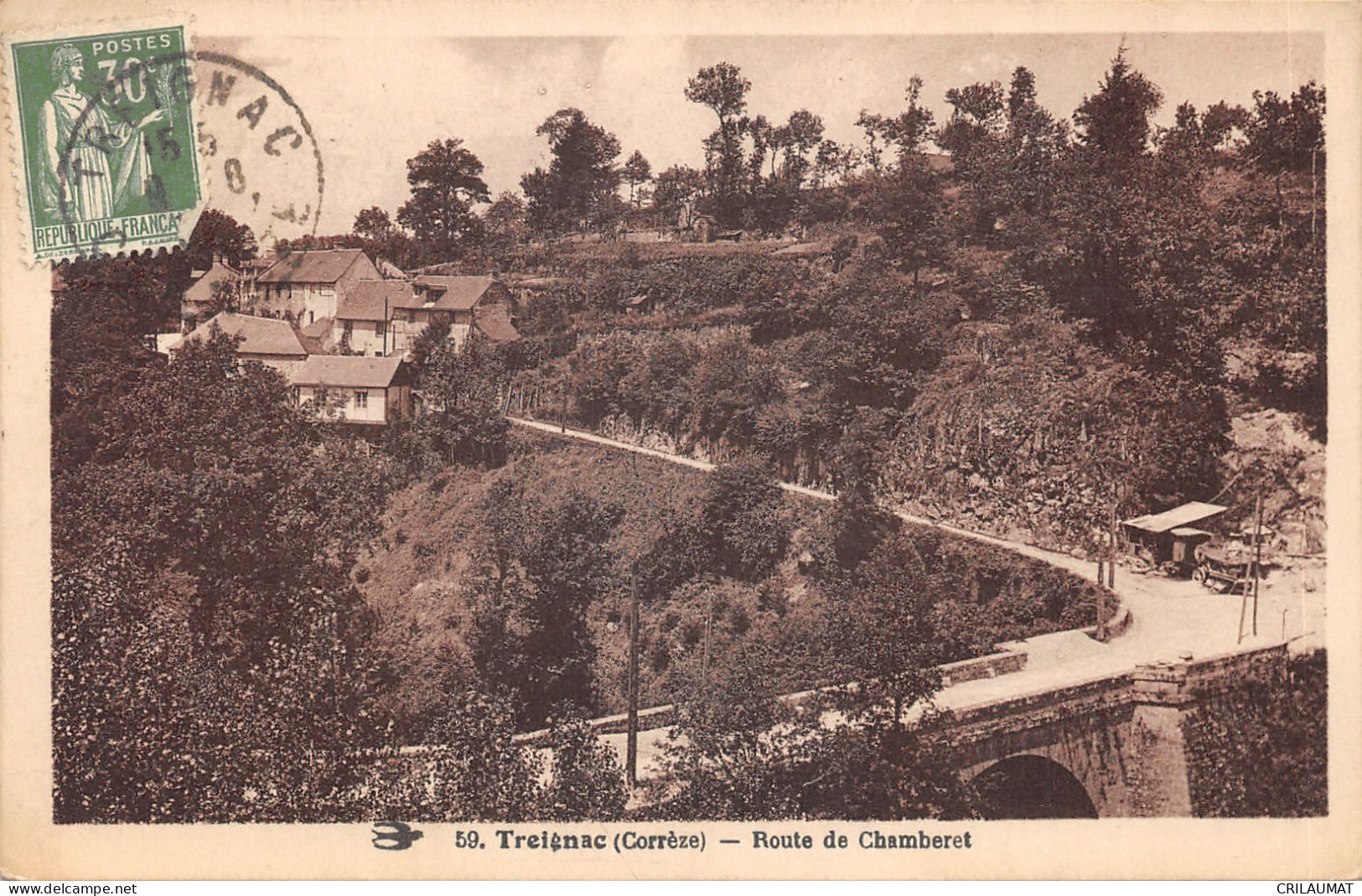 19-TREIGNAC-ROUTE DE CHAMBERET-N 6011-F/0319 - Treignac