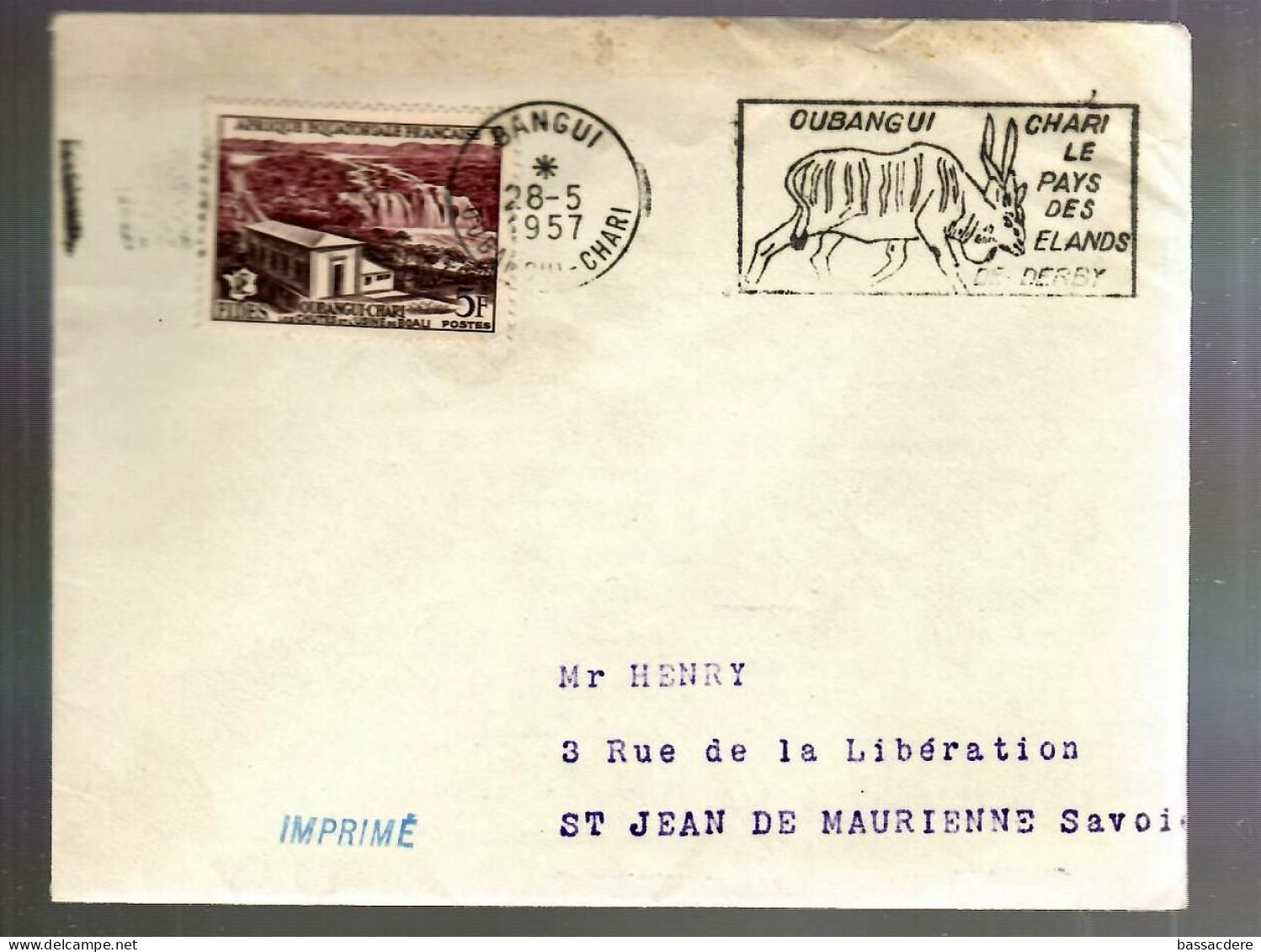 79607 -  OUBANGUI CHARI  LE  PAYS DES ELANDS  DE DERBY - Lettres & Documents
