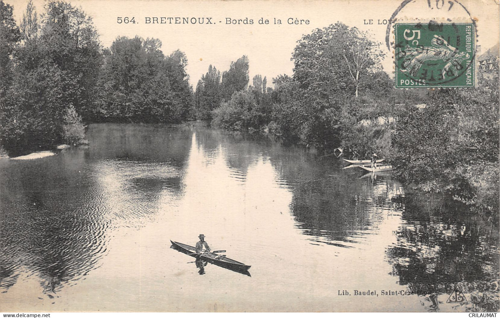46-BRETENOUX-BORDS DE LA CERE-CANOE-N 6012-F/0031 - Bretenoux